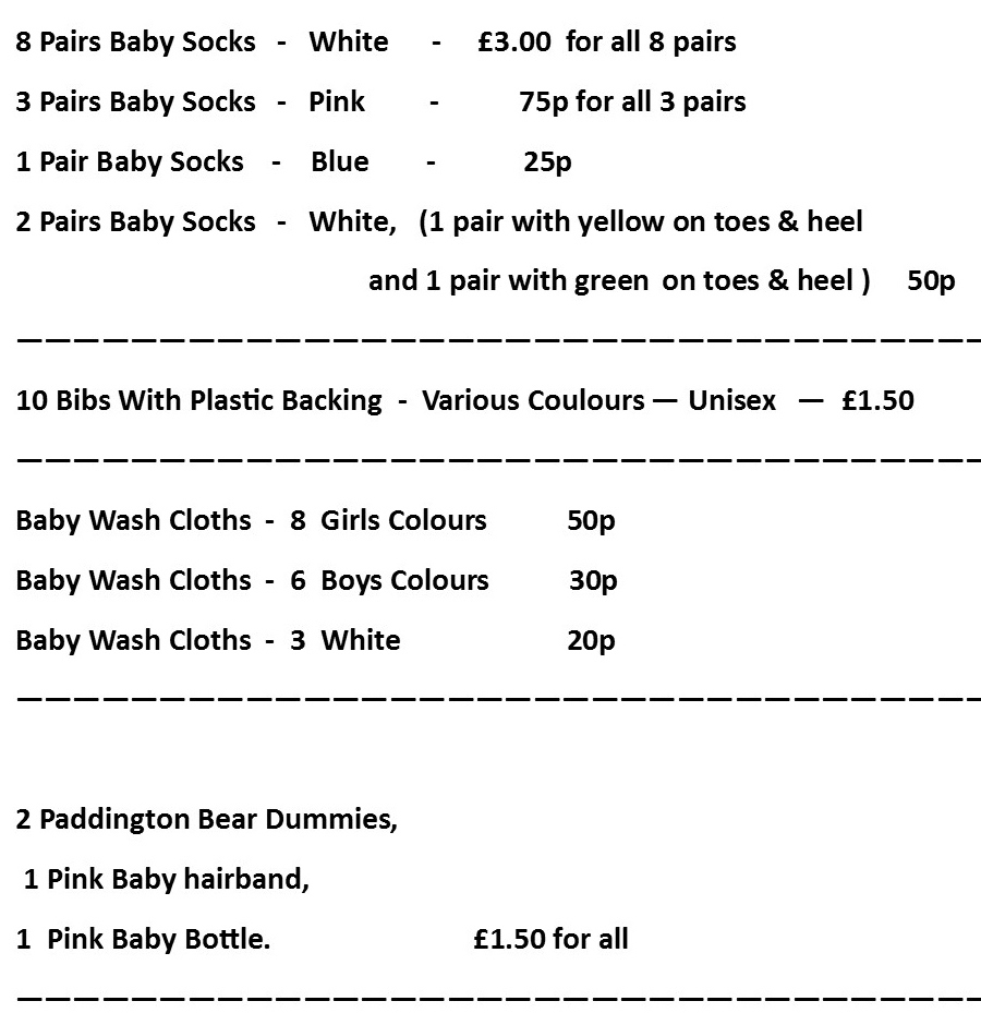 Attached picture pics and info to advertise  socks bibs etc.jpg